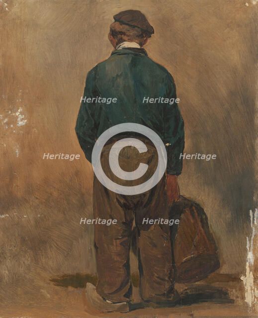Fisherman with basket, seen from behind, c.1800-c.1900.  Creator: Jan Weissenbruch.