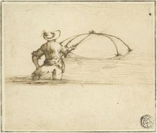 Fisherman with Net, n.d. Creator: Unknown