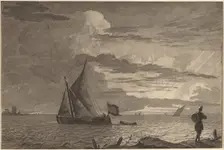 Fisherman with Pack over His Shoulder, 1779, published 1781. Creator: Cornelis Brouwer