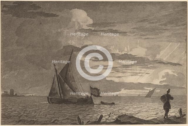 Fisherman with Pack over His Shoulder, 1779, published 1781. Creator: Cornelis Brouwer.