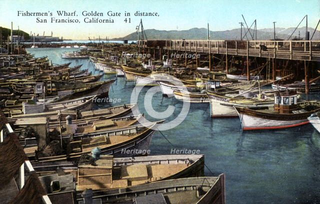 Fisherman's Wharf, San Francisco, California, USA, 1922. Artist: Unknown