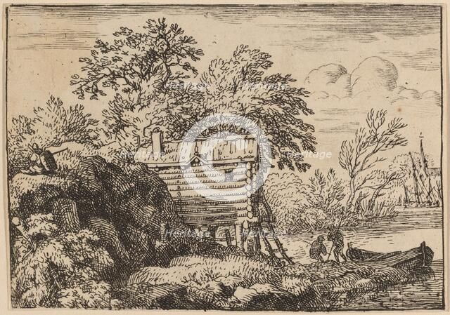 Fisherman's Hut, probably c. 1645/1656. Creator: Allart van Everdingen.