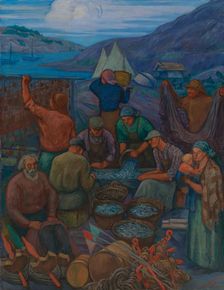 Fishermen, 1938. Creator: Anton Lindforss