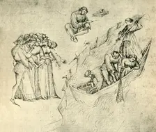 Fishermen, mid 15th century, (1943). Creator: Unknown