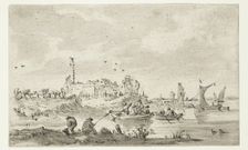 Fishermen near the Shore, between 1750 and 1800. Creator: Unknown Dutch; After Jan van Goyen