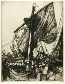 Fishermen of Chioggia, 1908. Creator: Donald Shaw MacLaughlan