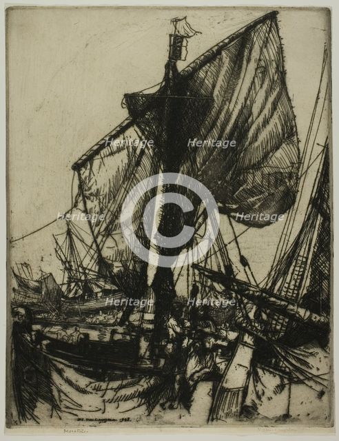 Fishermen of Chioggia, 1908. Creator: Donald Shaw MacLaughlan.