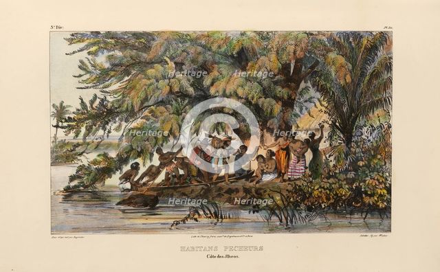 Fishermen of Ilhéus. From "Voyage pittoresque dans le Brésil", 1835. Creator: Rugendas, Johann Moritz (1802-1858).