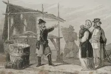 Fishermen of the Volga river, Russia, 1839. Creator: Augustin François Lemaitre