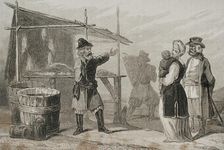 Fishermen of the Volga river, Russia, 1839. Creator: Augustin François Lemaitre