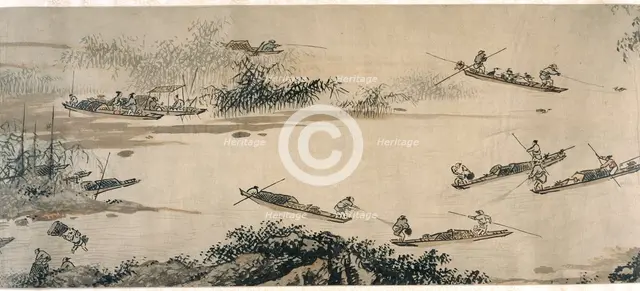 Fishermen on an Autumn River, Ming dynasty, 15th century. Creator: Dai Jin.