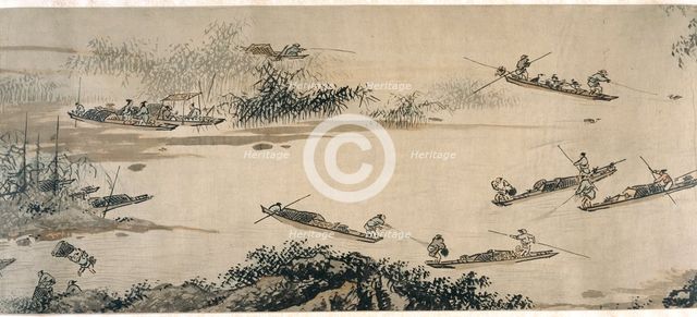Fishermen on an Autumn River, Ming dynasty, 15th century. Creator: Dai Jin.