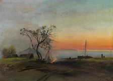 Fishermen on the Volga. Creator: Savrasov, Alexei Kondratyevich (1830-1897)