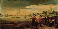 Fishermen on the Bank of the Amstel near the Pauwentuin, Amsterdam, c.1625-c.1630. Creator: Arent Arentsz
