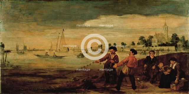 Fishermen on the Bank of the Amstel near the Pauwentuin, Amsterdam, c.1625-c.1630. Creator: Arent Arentsz.