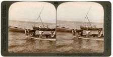 Fishermen on the Sea of Galilee, Palestine, 1900.Artist: Underwood & Underwood