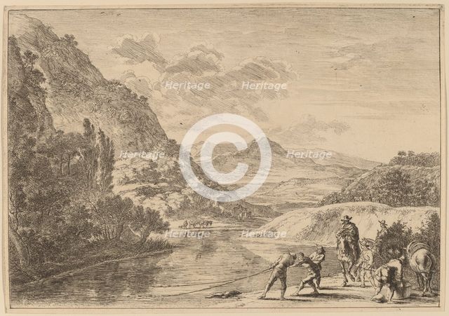 Fishermen at the Tiber, near the Soracte. Creator: Jan Dirksz Both.