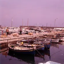Fishermen and docks, Ajaccio, Corsica, c1955. Creator: Arthur Charles Kirby Ware