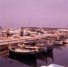 Fishermen and docks, Ajaccio, Corsica, c1955. Creator: Arthur Charles Kirby Ware