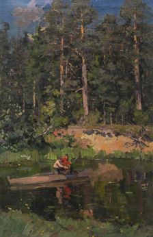 Fishermen in Okhotino, 1916. Artist: Korovin, Konstantin Alexeyevich (1861-1939)