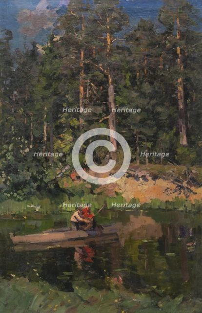 Fishermen in Okhotino, 1916. Artist: Korovin, Konstantin Alexeyevich (1861-1939)
