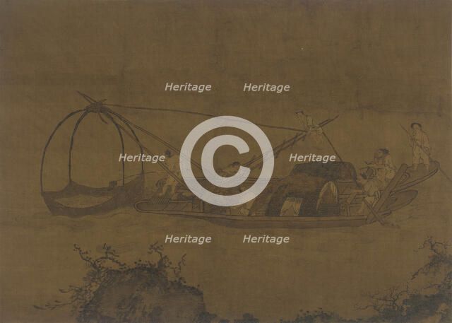 Fishermen Raising a Net, Ming dynasty, 16th-17th century. Creator: Unknown.
