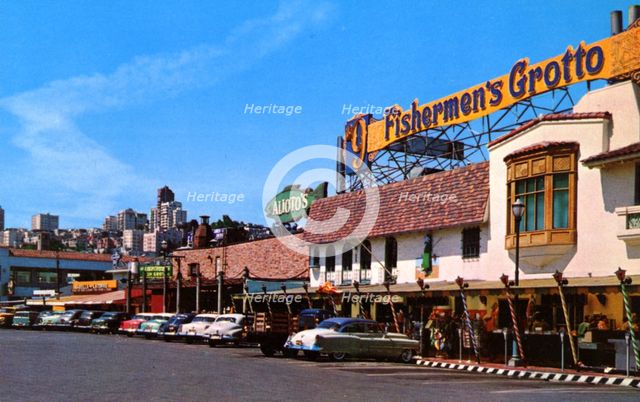 Fishermen's Grotto and Alioto's seafood restaurants, San Francisco, California, USA, 1957. Artist: Unknown
