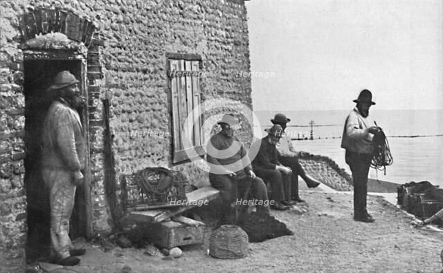 Fishermen, Sheringham, Norfolk, 1912. Artist: Unknown.