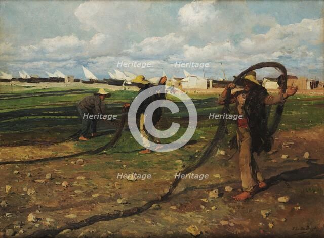 Fishermen with their nets, 1896. Creator: Sorolla y Bastida; Joaquín (1863-1923).