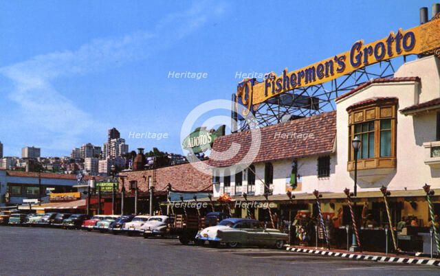 Fishermen's Grotto and Alioto's seafood restaurants, San Francisco, California, USA, 1957. Artist: Unknown