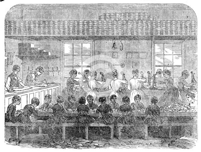 Fisher's Patent Label Manufactury, 1857. Creator: Unknown.