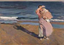 Fisherwoman with child, Valencia, 1908. Creator: Sorolla y Bastida, Joaquín (1863-1923)
