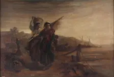Fisherwomen of the Basque Provinces 1880-1891. Creator: Thomas Kent Pelham