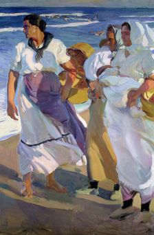Fisherwomen of Valencia Oil, 1915 by Joaquin Sorolla