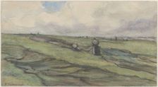 Fisherwomen mending fishing nets, 1872-1944. Creator: Frans Smissaert