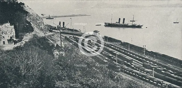 'Fishguard Harbour', 1910. Artist: Great Western Railway Co.