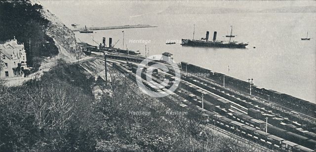 'Fishguard Harbour', 1910. Artist: Great Western Railway Co.