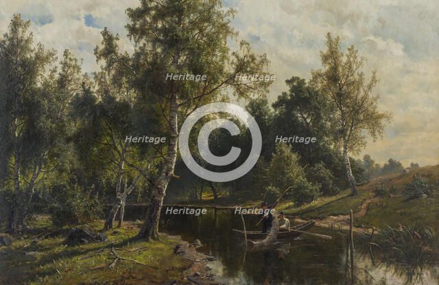 Fishing, 1879. Creator: Johan Edvard Bergh.