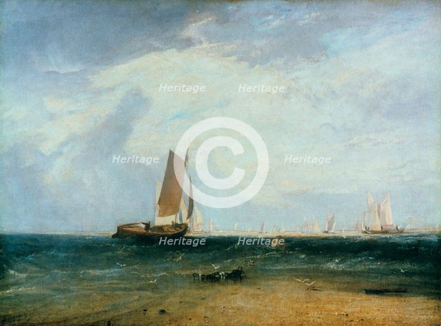 'Fishing upon the Blythe Sand, Tide Setting in', 1809. Artist: JMW Turner