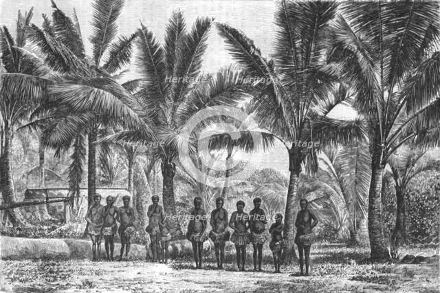 'Fishing -Village, in grove of Coconut Trees; Some Account of New Caledonia', 1875.    Creator: Unknown.