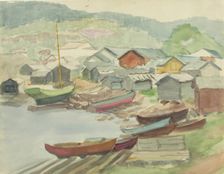 Fishing village in Suursaari, 1933. Creator: Evert Roos