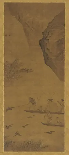 Fishing with Cormorants, Qing dynasty, 17th century. Creator: Unknown