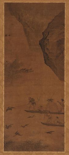 Fishing with Cormorants, Qing dynasty, 17th century. Creator: Unknown