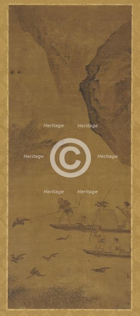 Fishing with Cormorants, Qing dynasty, 17th century. Creator: Unknown.