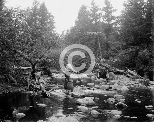 Fishing, Adirondack Mts., N.Y., between 1900 and 1910. Creator: Unknown.