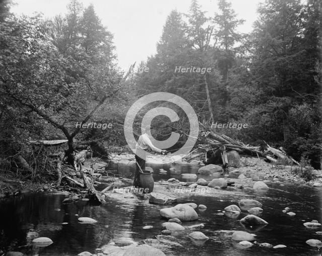 Fishing, Adirondack Mts., N.Y., between 1900 and 1910. Creator: Unknown.