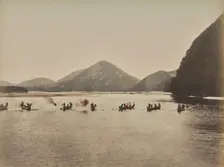 Fishing at Night (Gifu), 1875-1897. Creator: Unknown