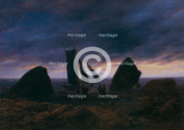 Fishing Boat by the Baltic Sea, c. 1830. Artist: Friedrich, Caspar David (1774-1840)