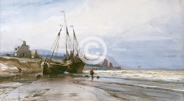 Fishing Boats, 1862. Creator: Eugene Isabey.
