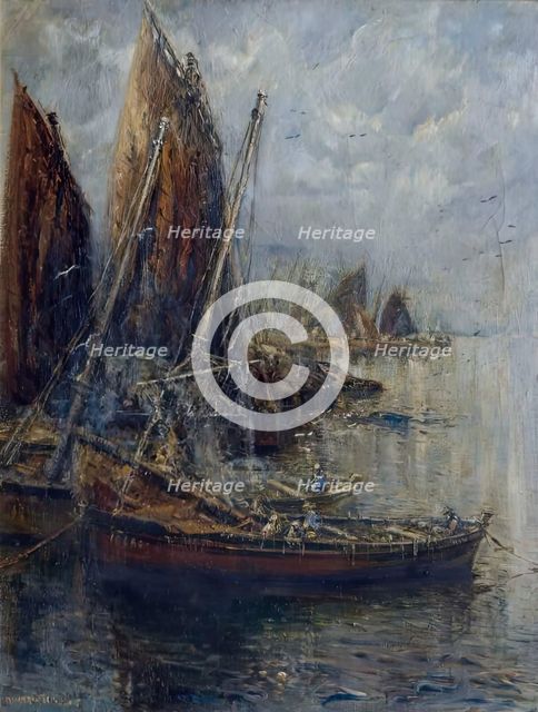 Fishing Boats, 1915. Creator: Mason Hunter.